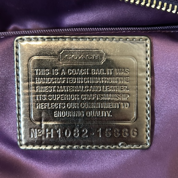Coach PoppyTartan Glam Glitter Tote 15886 New - Picture 14 of 16